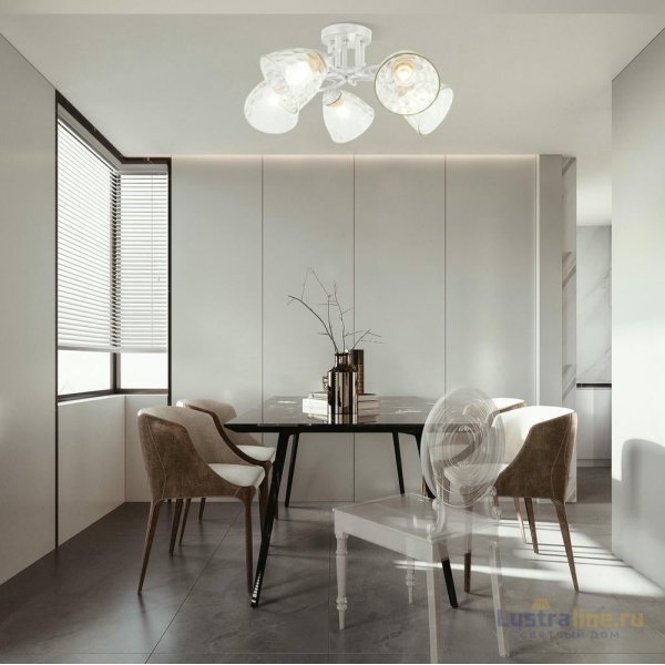 Потолочная люстра Arte Milano Napoli 338756/5 WT+SL Потолочная люстра Arte Milano Napoli 338756/5 WT+SL