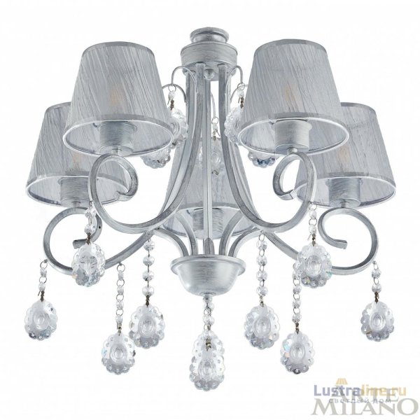 Потолочная люстра Arte Milano Amalfi 337146/5 WT+SL Потолочная люстра Arte Milano Amalfi 337146/5 WT+SL