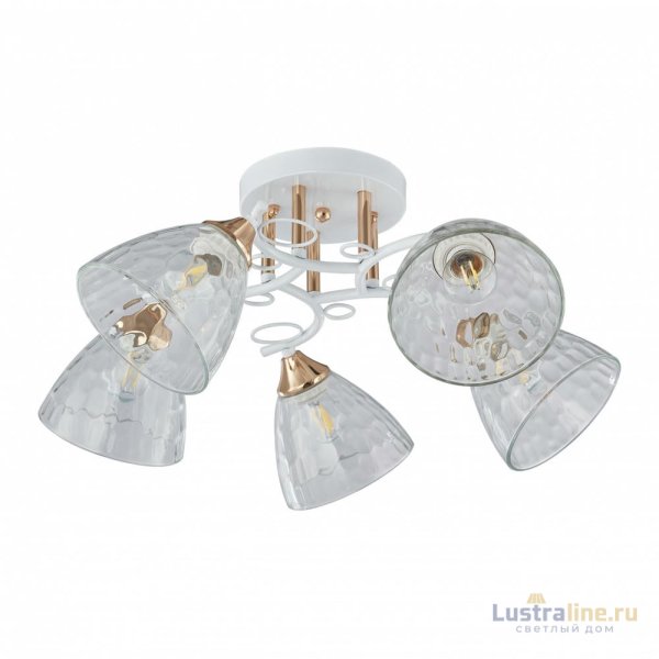 Потолочная люстра Arte Milano Amalfi 321395/5A WH+FG Потолочная люстра Arte Milano Amalfi 321395/5A WH+FG