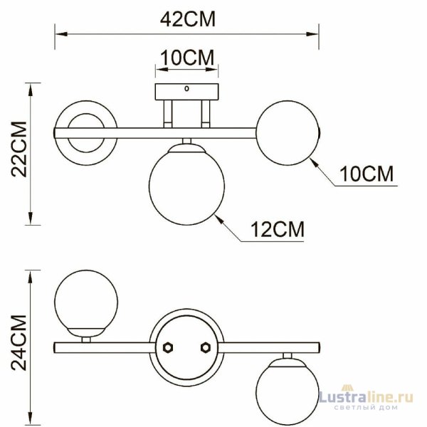 Потолочная люстра Arte Lamp Gemini A2243PL-3PB Потолочная люстра Arte Lamp Gemini A2243PL-3PB
