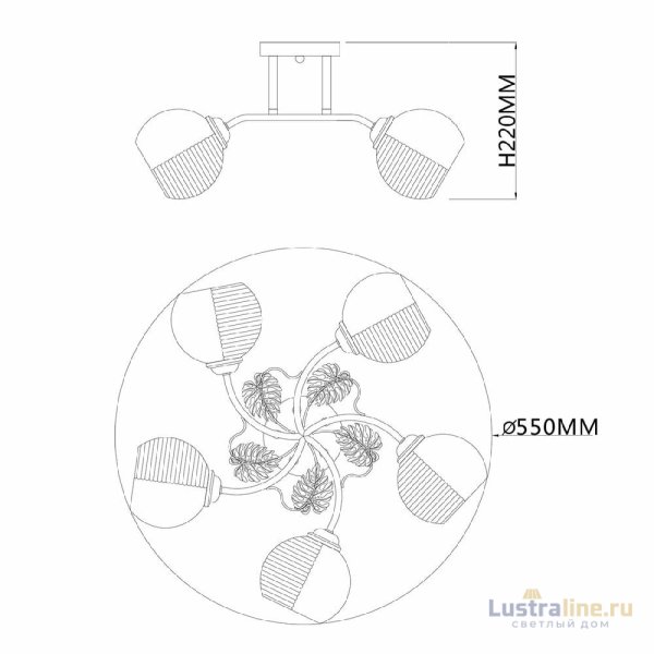 Потолочная люстра Escada Kalina 1119/5PL