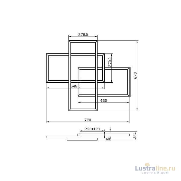 Потолочная люстра Maytoni Line MOD016CL-L80BK