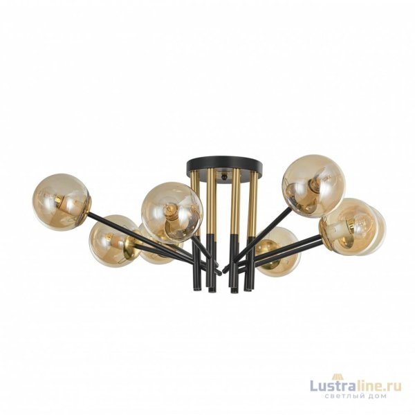 Потолочная люстра Arte Milano Neapolis 273708/8 BK/GD Потолочная люстра Arte Milano Neapolis 273708/8 BK/GD