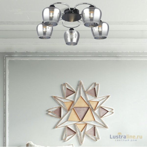 Потолочная люстра Arte Milano Amalfi 321508/5 CR+BK Потолочная люстра Arte Milano Amalfi 321508/5 CR+BK