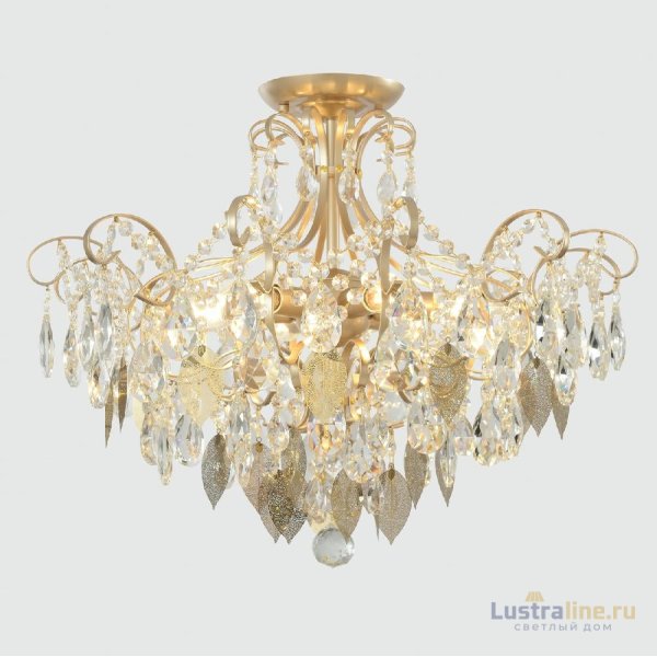 Потолочная люстра Crystal Lux ESMIRALDA PL6 GOLD Потолочная люстра Crystal Lux ESMIRALDA PL6 GOLD