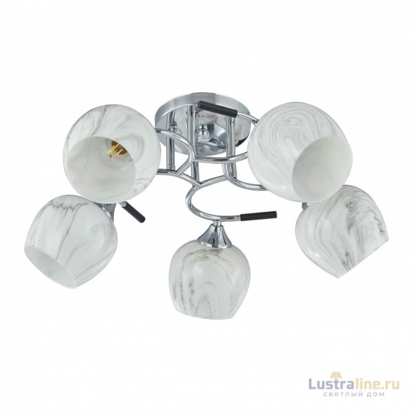 Потолочная люстра Arte Milano Amalfi 327985/5 CR+BK Потолочная люстра Arte Milano Amalfi 327985/5 CR+BK