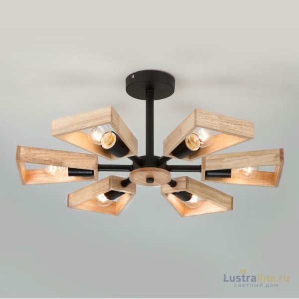 Потолочная люстра Eurosvet Klark 70056/6 черный Потолочная люстра Eurosvet Klark 70056/6 черный