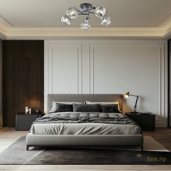Потолочная люстра Arte Milano Amalfi 323685/5B BK+CR Потолочная люстра Arte Milano Amalfi 323685/5B BK+CR
