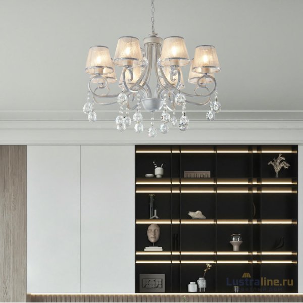 Потолочная люстра Arte Milano Amalfi 337146/8 WT+SL Потолочная люстра Arte Milano Amalfi 337146/8 WT+SL