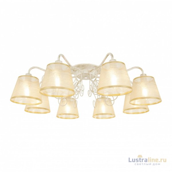 Потолочная люстра Arte Milano 341120/8 WT+G Потолочная люстра Arte Milano 341120/8 WT+G