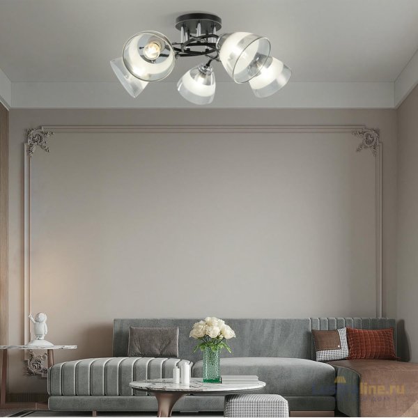 Потолочная люстра Arte Milano Amalfi 327685/5A BK+CR Потолочная люстра Arte Milano Amalfi 327685/5A BK+CR