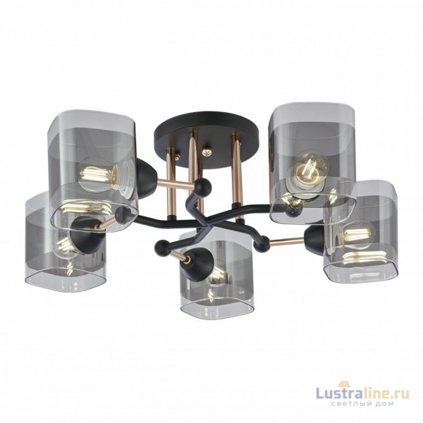 Потолочная люстра Arte Milano Amalfi 324308/5 BK+FG Потолочная люстра Arte Milano Amalfi 324308/5 BK+FG