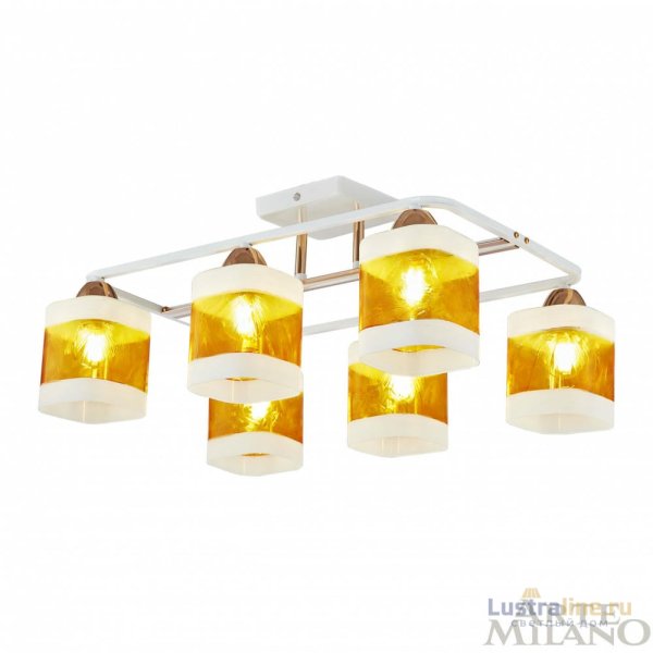 Потолочная люстра Arte Milano Amalfi 322008/6 WH+FG Потолочная люстра Arte Milano Amalfi 322008/6 WH+FG