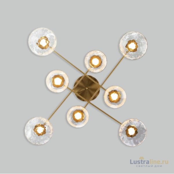 Потолочная люстра Eurosvet Ripple 50389 LED латунь a069026 Потолочная люстра Eurosvet Ripple 50389 LED латунь a069026