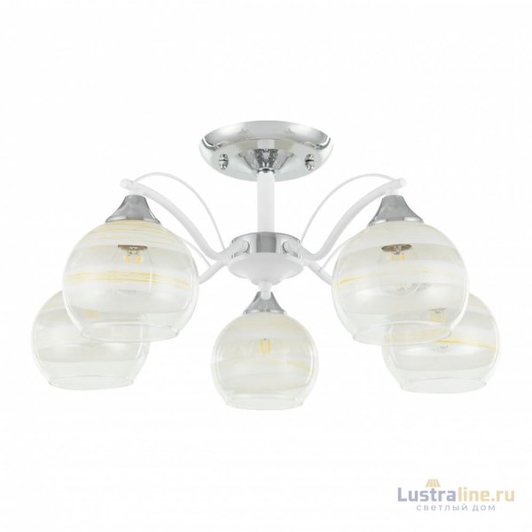 Потолочная люстра Arte Milano Napoli 326503/5 CR+WH Потолочная люстра Arte Milano Napoli 326503/5 CR+WH