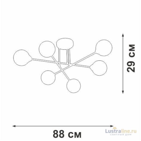 Потолочная люстра Vitaluce V3931-8/6PL Потолочная люстра Vitaluce V3931-8/6PL