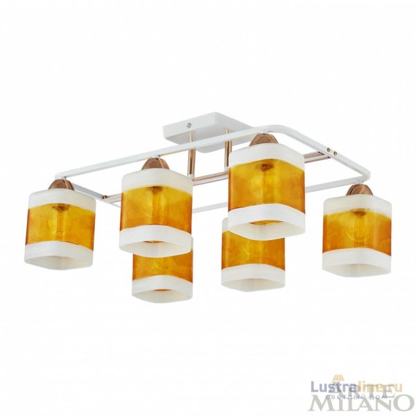 Потолочная люстра Arte Milano Amalfi 322008/6 WH+FG Потолочная люстра Arte Milano Amalfi 322008/6 WH+FG