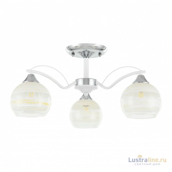 Потолочная люстра Arte Milano Napoli 326503/3 CR+WH Потолочная люстра Arte Milano Napoli 326503/3 CR+WH