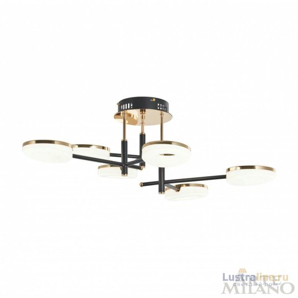 Потолочная люстра Arte Milano Ferrara 272999/6 BK/GD Потолочная люстра Arte Milano Ferrara 272999/6 BK/GD