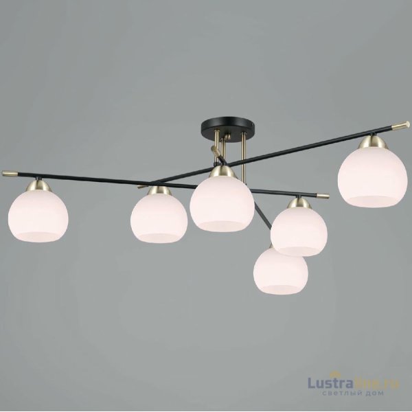 Потолочная люстра Illumico IL0446-6CSQ-24 BK AB LIBRA Потолочная люстра Illumico IL0446-6CSQ-24 BK AB LIBRA