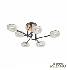 Потолочная люстра Arte Milano Ferrara 272999/6 BK/GD