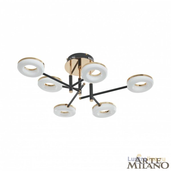 Потолочная люстра Arte Milano Ferrara 272999/6 BK/GD Потолочная люстра Arte Milano Ferrara 272999/6 BK/GD