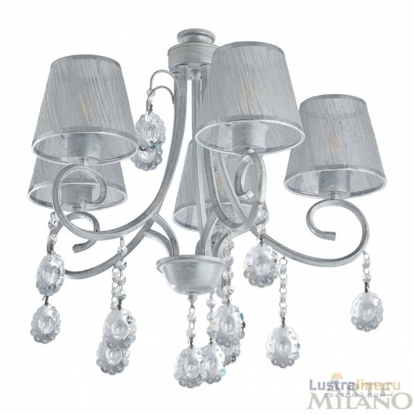 Потолочная люстра Arte Milano Amalfi 337146/5 WT+SL Потолочная люстра Arte Milano Amalfi 337146/5 WT+SL