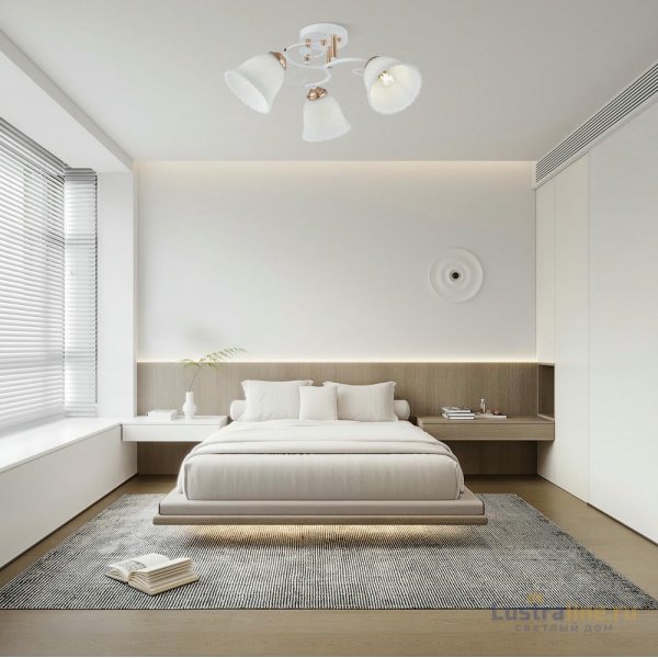 Потолочная люстра Arte Milano Amalfi 325395/3A WH+FG Потолочная люстра Arte Milano Amalfi 325395/3A WH+FG