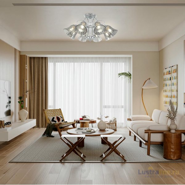 Потолочная люстра Arte Milano 340800/8 CR Потолочная люстра Arte Milano 340800/8 CR