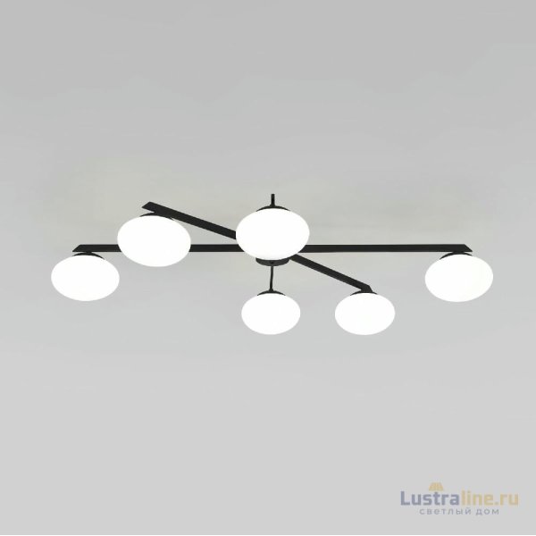 Потолочная люстра Eurosvet Opaline 70220/6 черный a065765 Потолочная люстра Eurosvet Opaline 70220/6 черный a065765