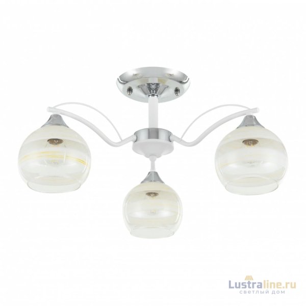 Потолочная люстра Arte Milano Napoli 326503/3 CR+WH Потолочная люстра Arte Milano Napoli 326503/3 CR+WH