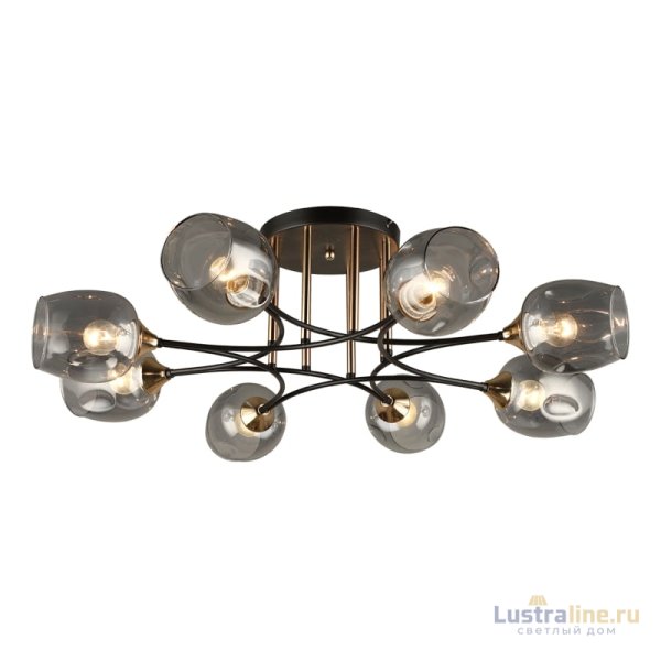 Потолочная люстра IMEX MD.4882-8-S COFFEE+FGD Потолочная люстра IMEX MD.4882-8-S COFFEE+FGD