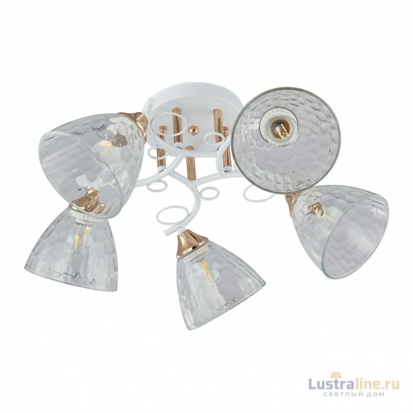 Потолочная люстра Arte Milano Amalfi 321395/5A WH+FG Потолочная люстра Arte Milano Amalfi 321395/5A WH+FG