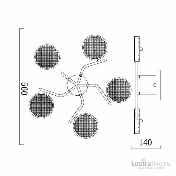Потолочная люстра Escada Starlight 10273/5LED Потолочная люстра Escada Starlight 10273/5LED