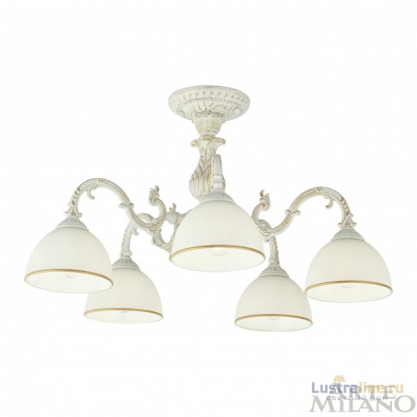 Потолочная люстра Arte Milano 346410/5 WT+G Потолочная люстра Arte Milano 346410/5 WT+G