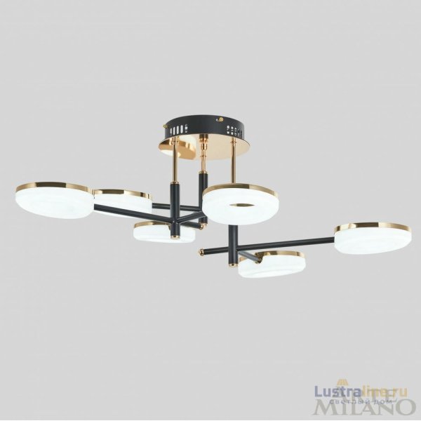Потолочная люстра Arte Milano Ferrara 272999/6 BK/GD Потолочная люстра Arte Milano Ferrara 272999/6 BK/GD