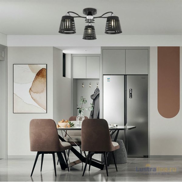 Потолочная люстра Arte Milano Amalfi 328207/3 BK.CR Потолочная люстра Arte Milano Amalfi 328207/3 BK.CR