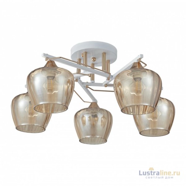 Потолочная люстра Arte Milano Amalfi 329508/5 WH+FG Потолочная люстра Arte Milano Amalfi 329508/5 WH+FG