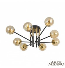 Потолочная люстра Arte Milano Neapolis 273708/8 BK/GD