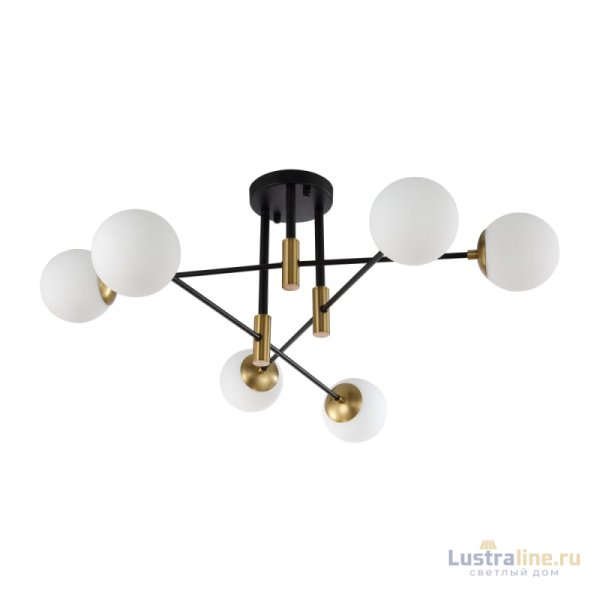 Потолочная люстра Crystal Lux Fidel FIDEL PL6 BLACK Потолочная люстра Crystal Lux Fidel FIDEL PL6 BLACK