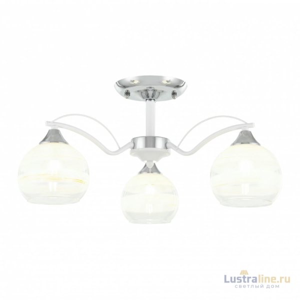 Потолочная люстра Arte Milano Napoli 326503/3 CR+WH Потолочная люстра Arte Milano Napoli 326503/3 CR+WH