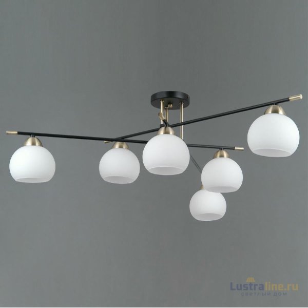 Потолочная люстра Illumico IL0446-6CSQ-24 BK AB LIBRA Потолочная люстра Illumico IL0446-6CSQ-24 BK AB LIBRA