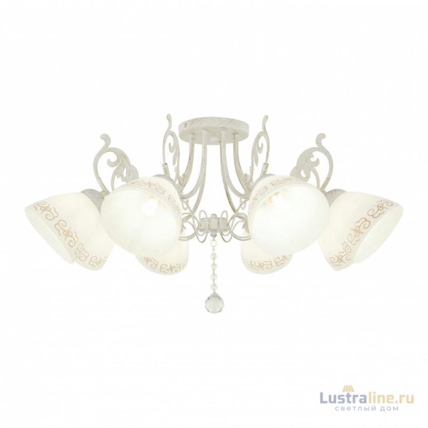 Потолочная люстра Arte Milano 341900/8 WT+G Потолочная люстра Arte Milano 341900/8 WT+G