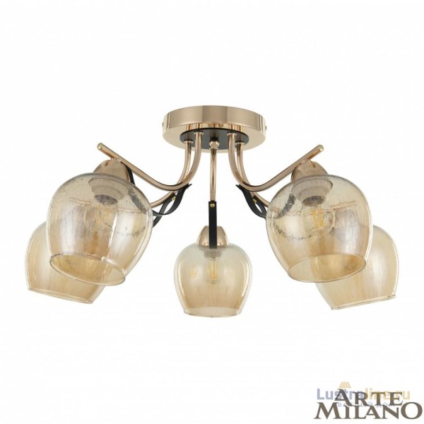 Потолочная люстра Arte Milano Amalfi 322306/5 FG+BK Потолочная люстра Arte Milano Amalfi 322306/5 FG+BK