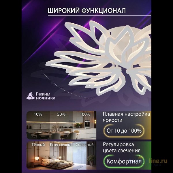 Потолочная люстра Natali Kovaltseva Rif LED LAMPS 81118/7C Потолочная люстра Natali Kovaltseva Rif LED LAMPS 81118/7C