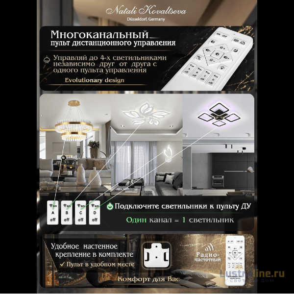 Потолочная люстра Natali Kovaltseva Groove LED LAMPS 81196