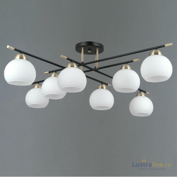 Потолочная люстра Illumico IL0446-8CSQ-24 BK AB LIBRA Потолочная люстра Illumico IL0446-8CSQ-24 BK AB LIBRA