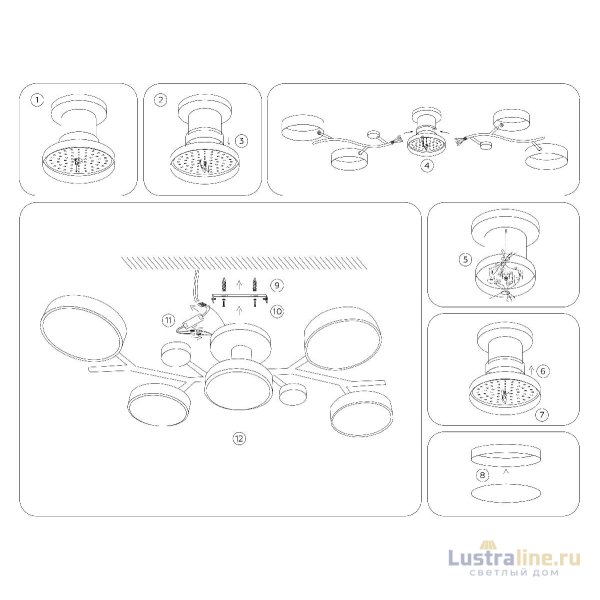 Потолочная люстра Ambrella Light Comfort LineTech FL4834