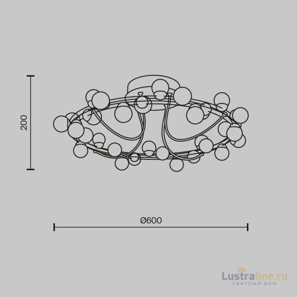 Потолочная люстра Maytoni Tessara MOD081CL-L36G3K