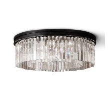 Потолочная люстра Delight Collection 1920s Odeon KR0387C-10B/P black/clear Потолочная люстра Delight Collection 1920s Odeon KR0387C-10B/P black/clear